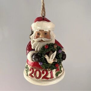 Jim Shore Santa Hanging Ornament  Heartwood Creek Enesco 6009694Q‎ Wreath 2021